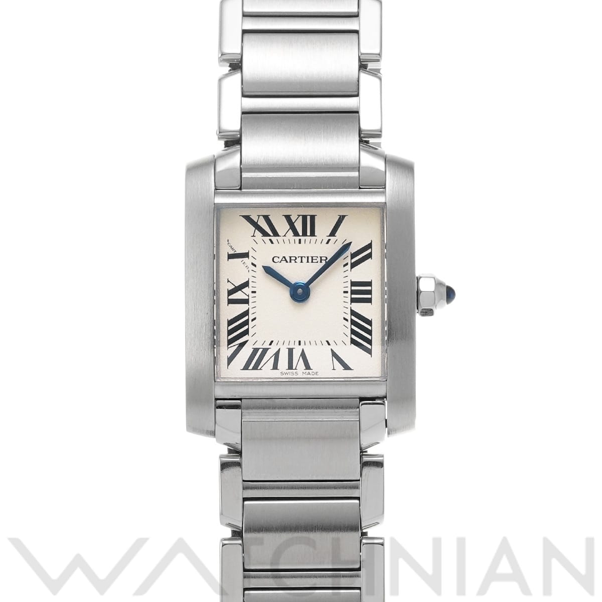 カルティエ タンクフランセーズ SM　 W51008Q3 ホワイト レディース 時計 【中古】【wristwatch】