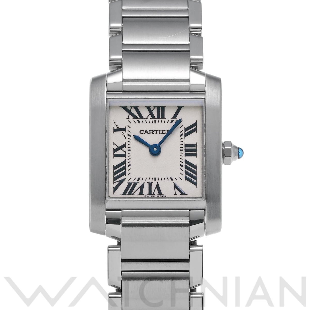 カルティエ タンクフランセーズ SM　 W51008Q3 ホワイト レディース 時計 【中古】【wristwatch】
