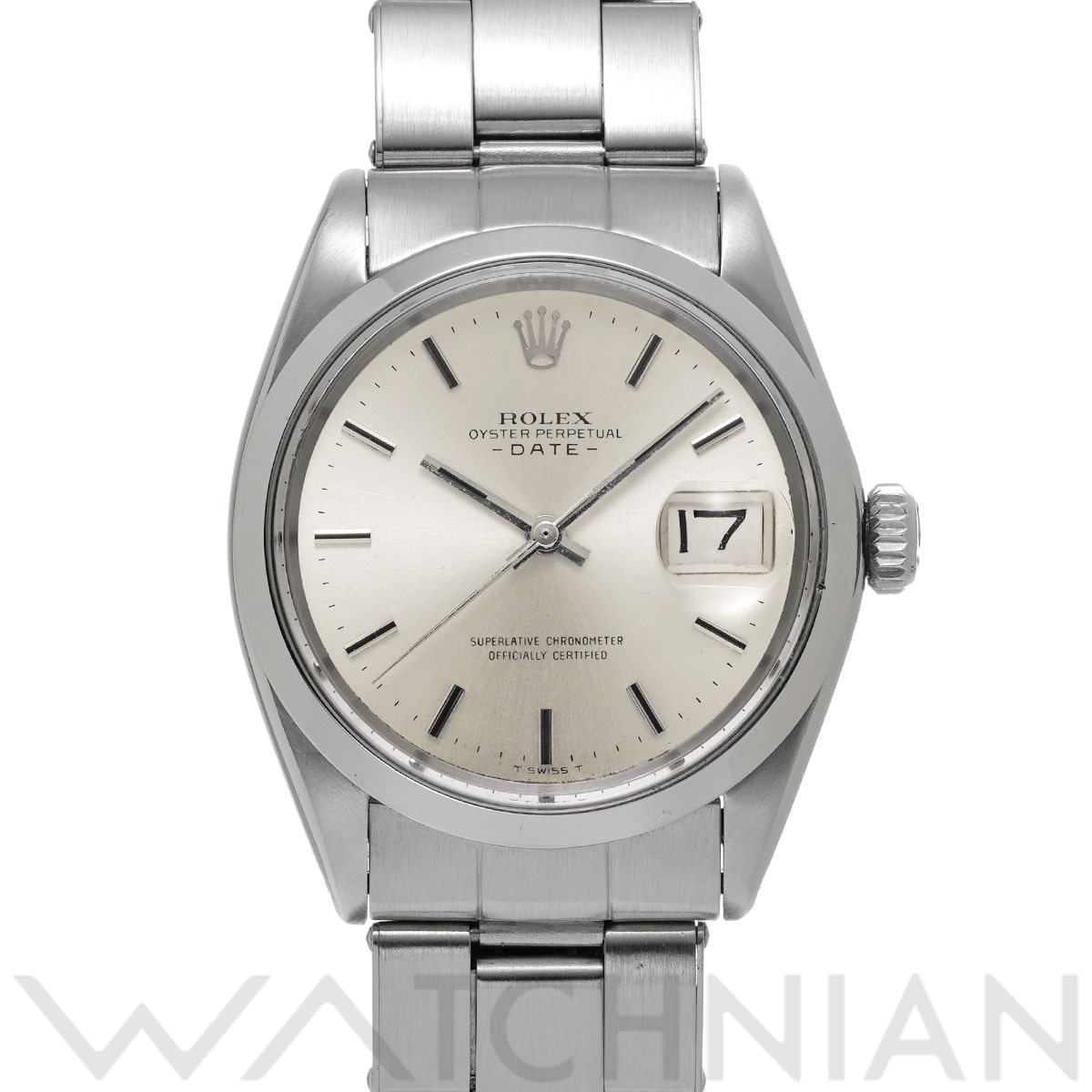 ロレックス オイスターパーペチュアル デイト 1500 シルバー メンズ 時計 【中古】【wristwatch】