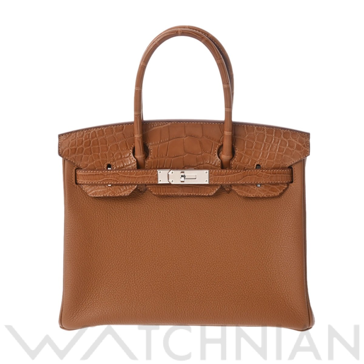 エルメス バーキン 30 タッチ ゴールド/パラジウム金具 アリゲーターマット/トゴ レディース バッグ 【中古】【bag】