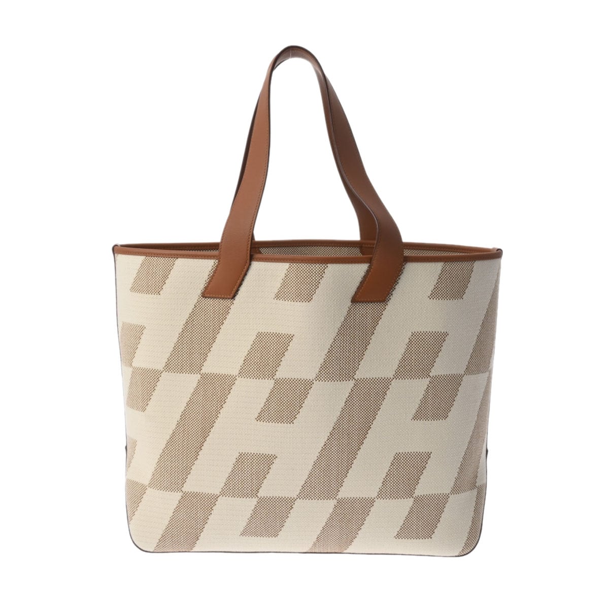 エルメス H アン ビエ GM エクリュ/ゴールド トワルアッシュ/ヴォースイフト レディース バッグ 【中古】【bag】