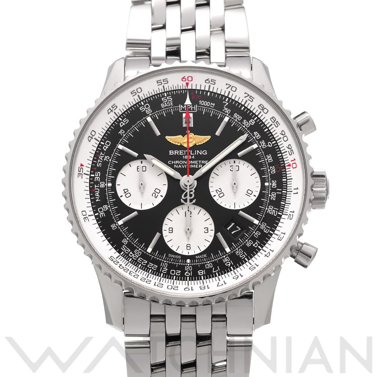 ブライトリング ナビタイマー 01 A022B01NP ブラック/シルバー メンズ 時計 【中古】【wristwatch】