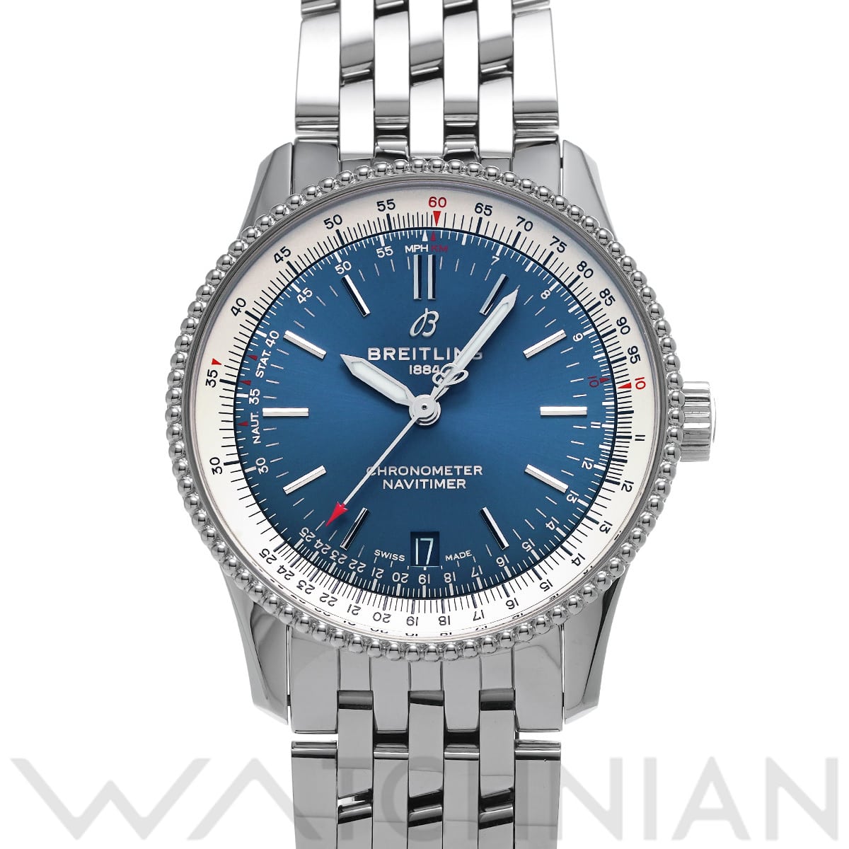 ブライトリング ナビタイマー オートマチック 38 A17325211C1A1 ブルー メンズ 時計 【中古】【wristwatch】