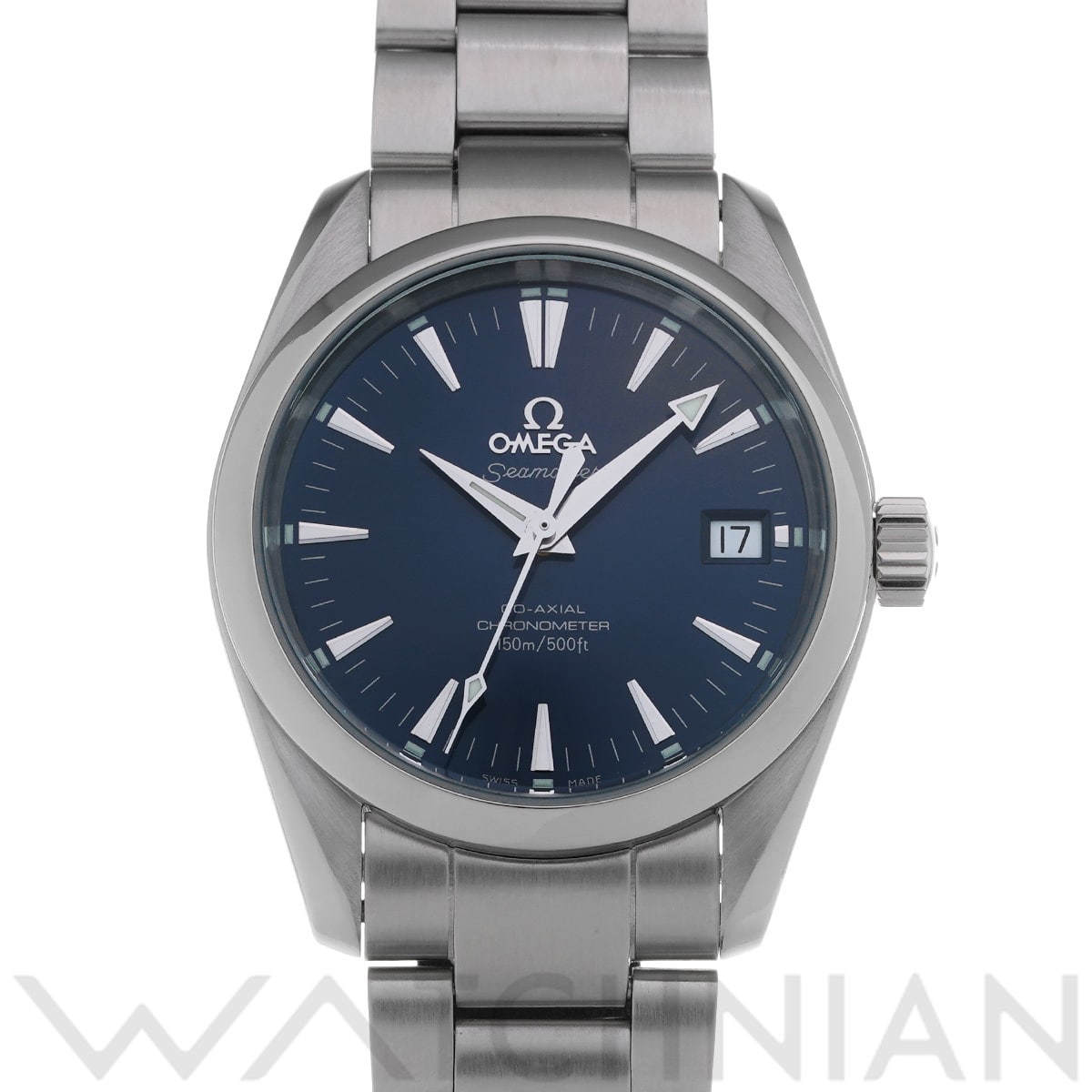 オメガ シーマスター アクアテラ コーアクシャル ミッドサイズ 2504.80 ブルー メンズ 時計 【中古】【wristwatch】