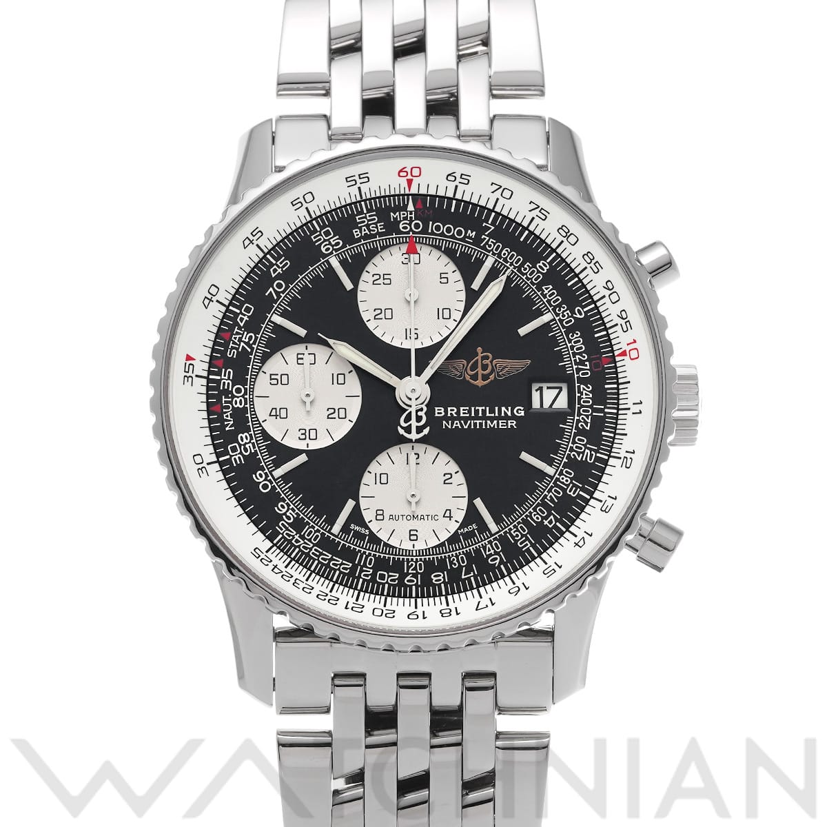 ブライトリング オールド ナビタイマー A1332412/BD49 ブラック/シルバー メンズ 時計 【中古】【wristwatch】