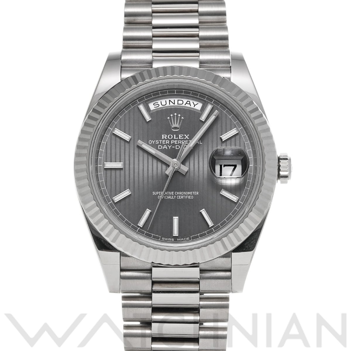 ロレックス デイデイト 40 228239 ダークロジウムタペストリー メンズ 時計 【中古】【wristwatch】