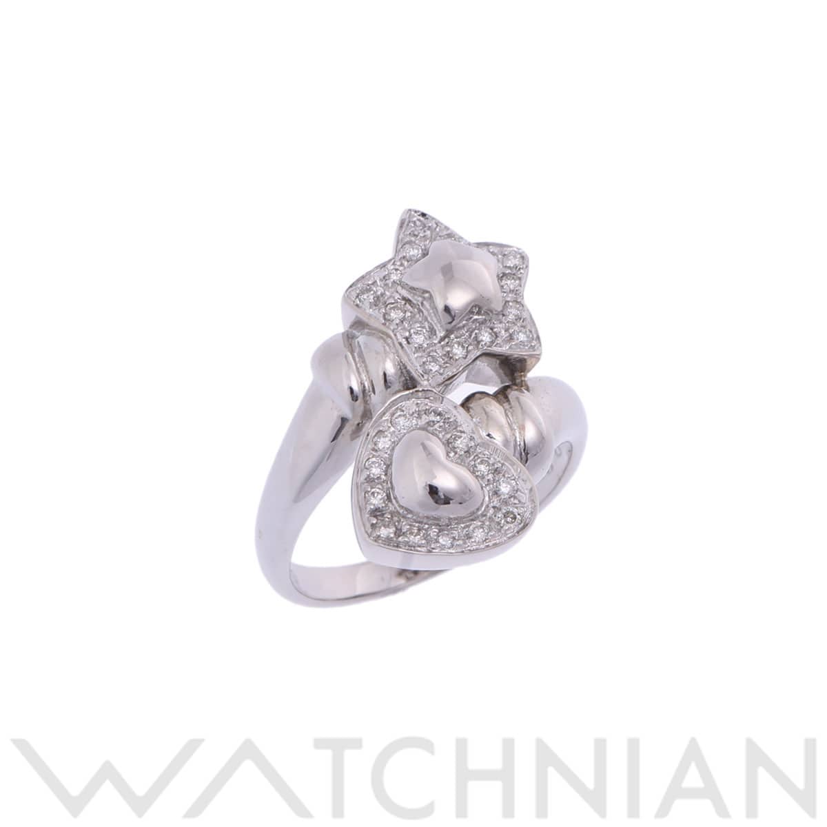 ポンテヴェキオ ハート スター リング シルバー K18ホワイトゴールド WG レディース ジュエリー 【中古】【jewelry】