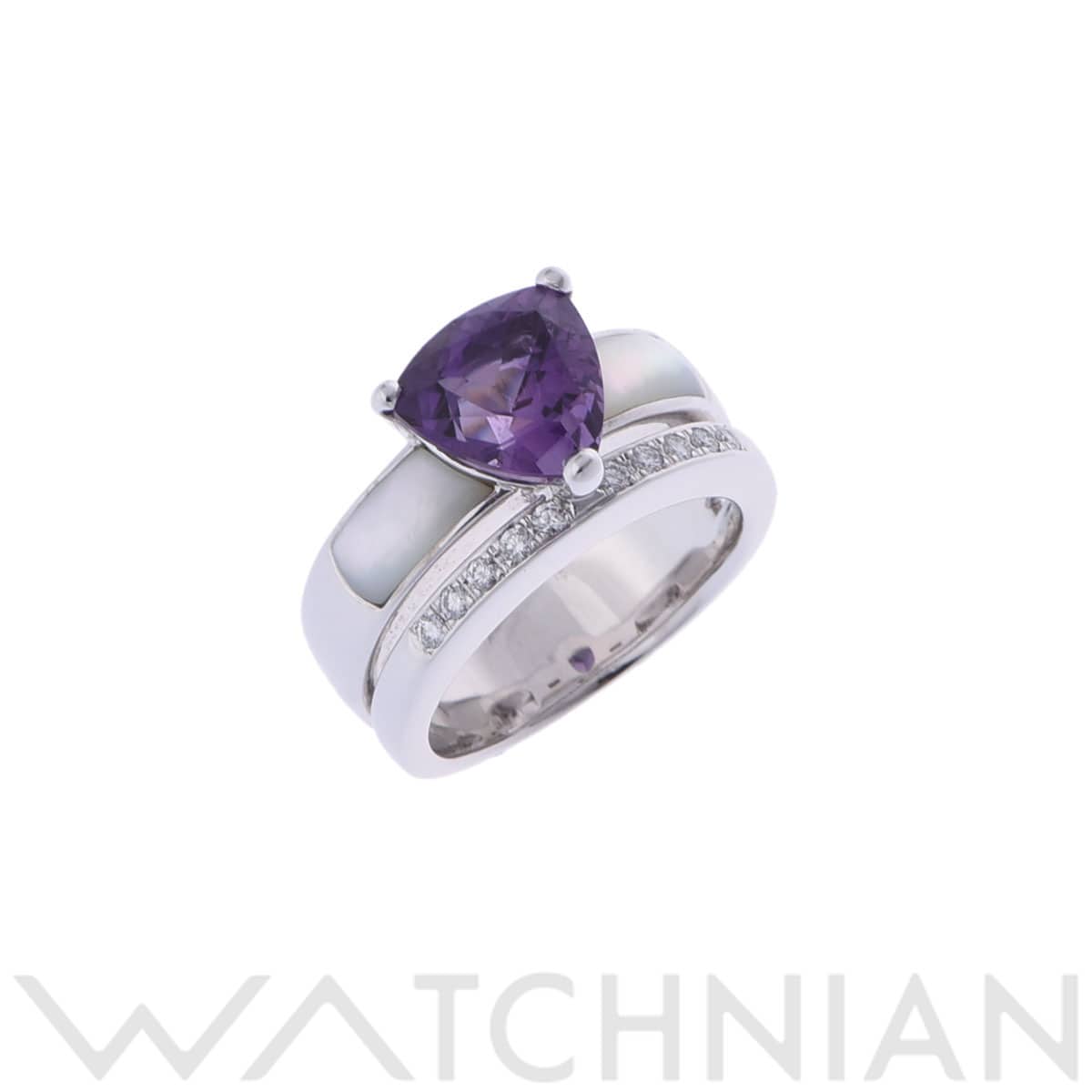 タサキ アメジストリング シルバー K18ホワイトゴールド WG レディース ジュエリー 【中古】【jewelry】