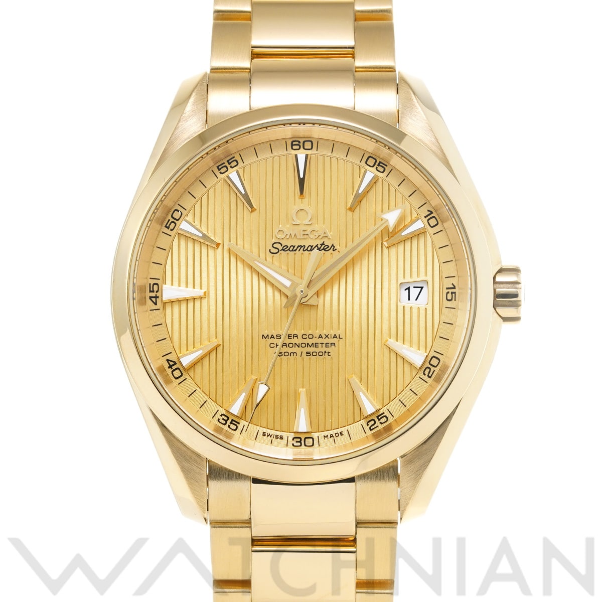 オメガ シーマスター アクアテラ コーアクシャル 231.50.42.21.08.001 シャンパン メンズ 時計 【中古】【wristwatch】