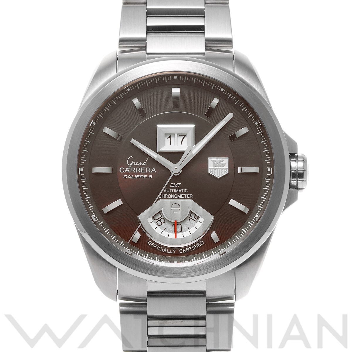 タグ ホイヤー グランド カレラ キャリバー8 GMT WAV5113.BA0901 ブラウン メンズ 時計 【中古】【wristwatch】