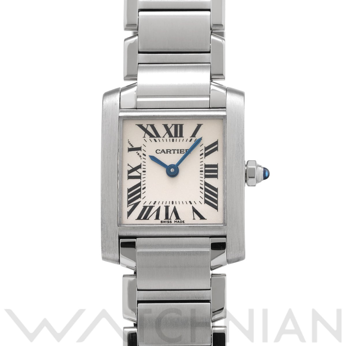 カルティエ タンクフランセーズ SM　 W51008Q3 ホワイト レディース 時計 【中古】【wristwatch】