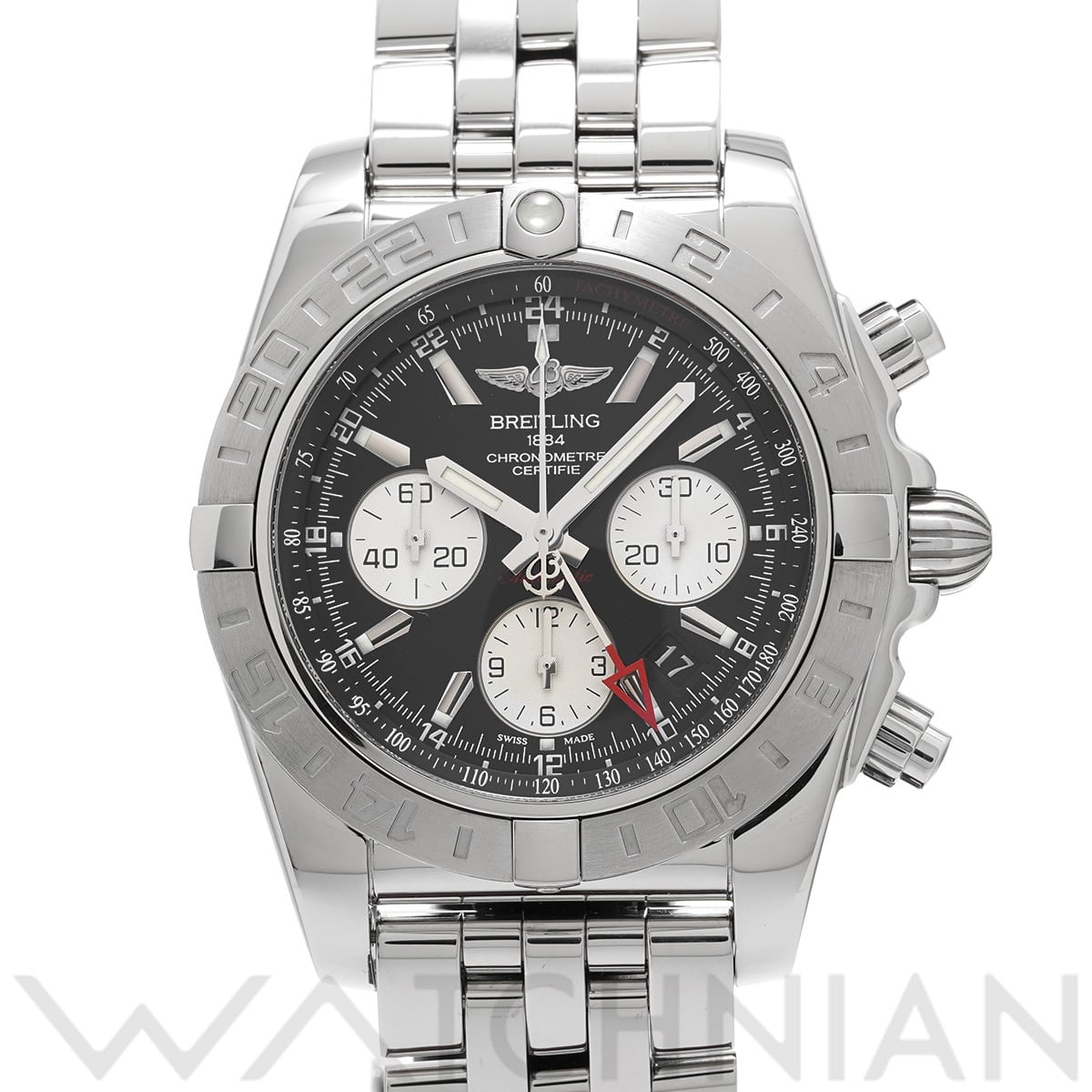 ブライトリング クロノマット 44 GMT AB042011/BB56 ブラック/シルバー メンズ 時計 【中古】【wristwatch】
