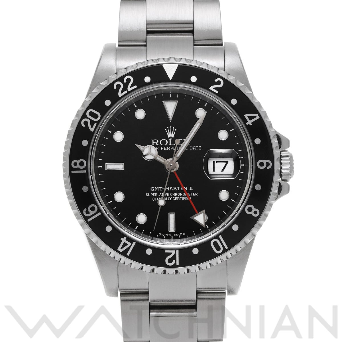ロレックス GMTマスターII 16710 ブラック メンズ 時計 【中古】【wristwatch】