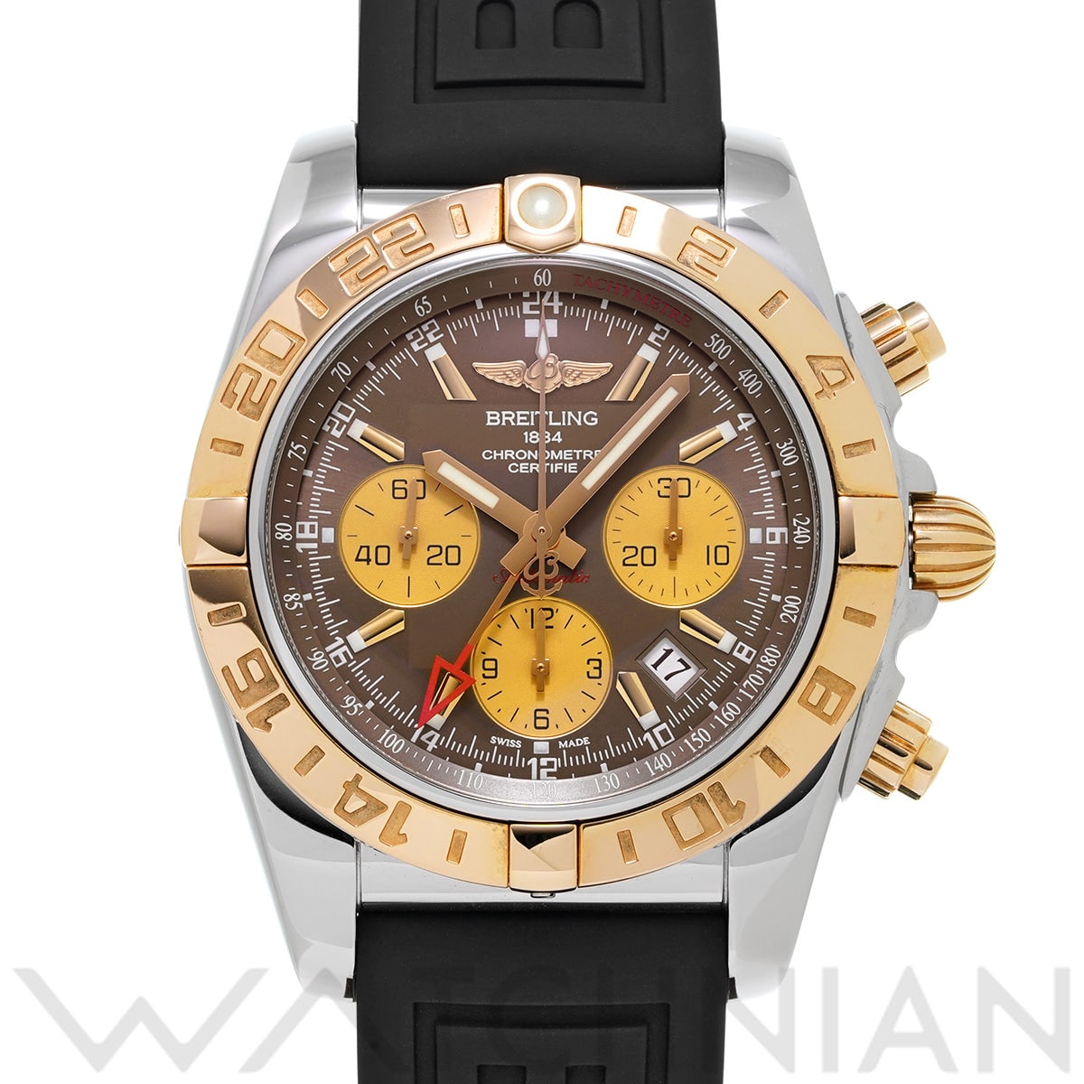 ブライトリング クロノマット 44 GMT CB042012/Q590 ブラウン/ゴールド メンズ 時計 【中古】【wristwatch】