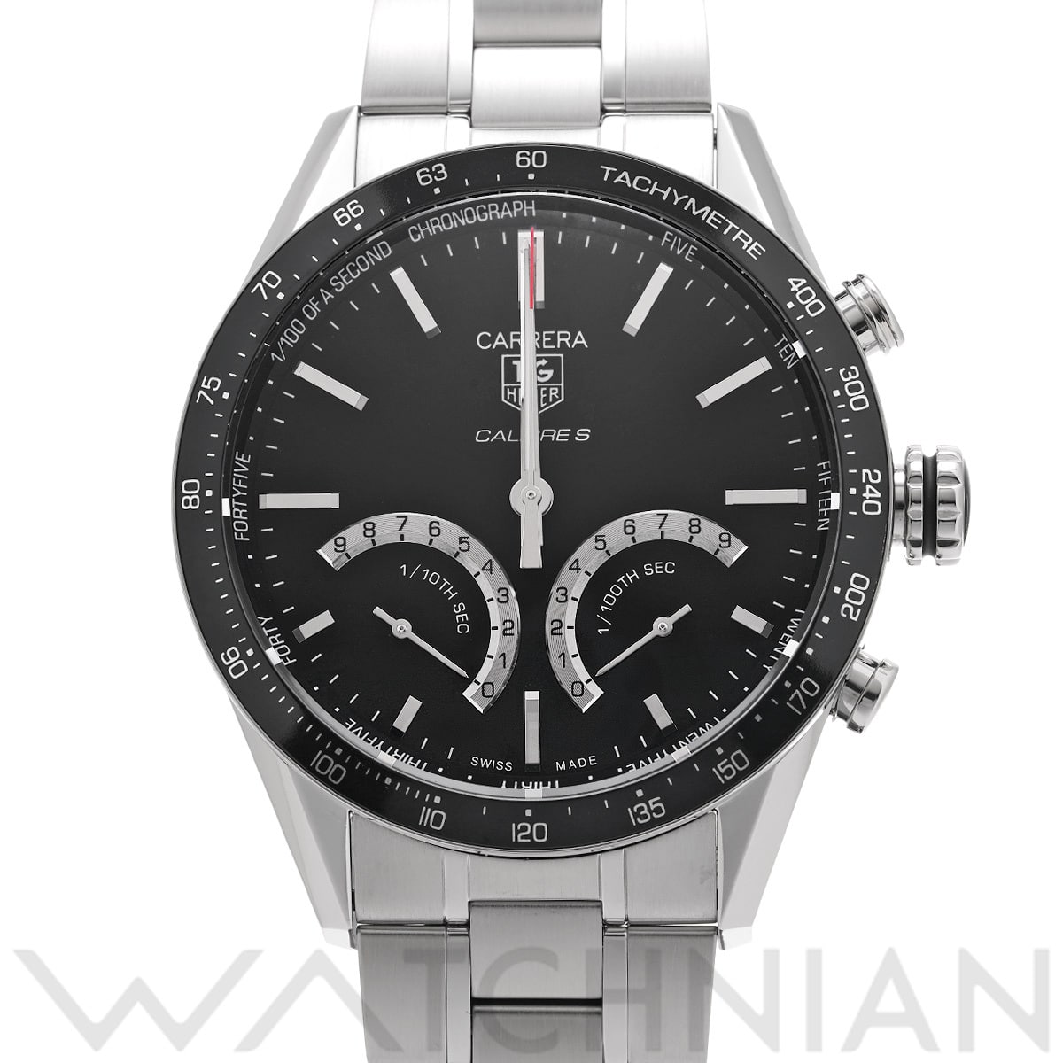 タグ ホイヤー カレラ キャリバーS CV7A12.BA0795 ブラック メンズ 時計 【中古】【wristwatch】