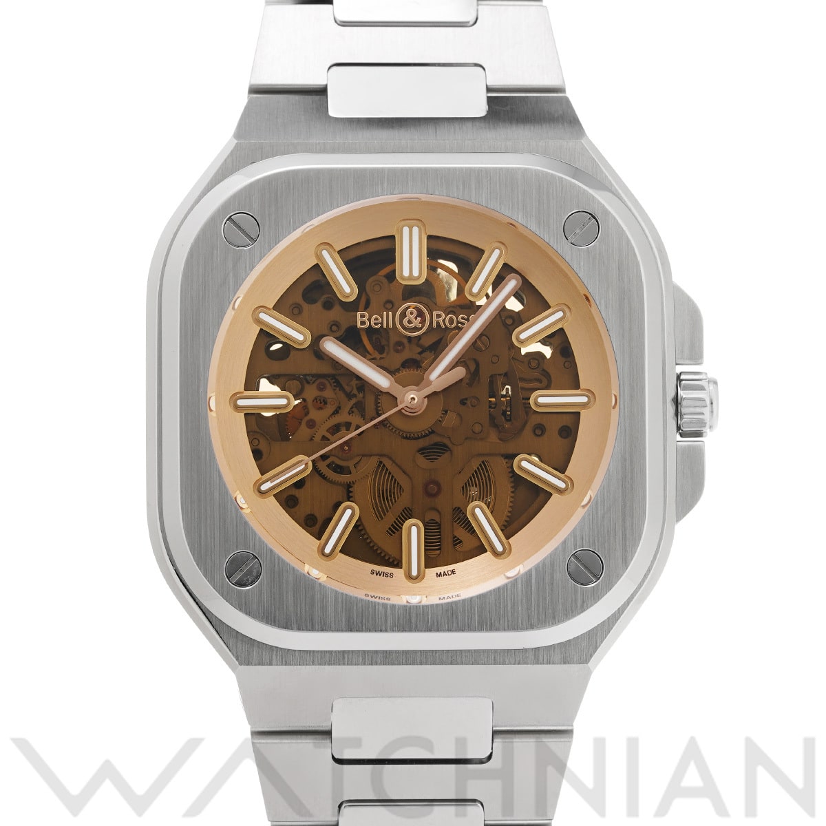 ベル＆ロス スケルトン ゴールデン BR05A-CH-SKST/SST スケルトン メンズ 時計 【中古】【wristwatch】