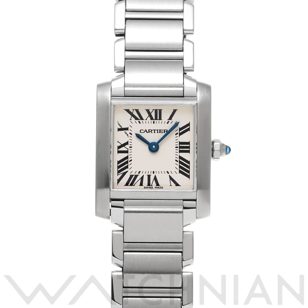 カルティエ タンクフランセーズ SM　 W51008Q3 ホワイト レディース 時計 【中古】【wristwatch】