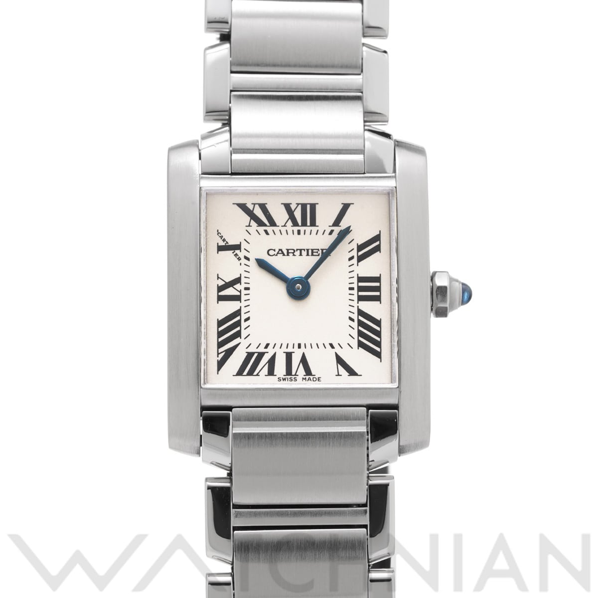 カルティエ タンクフランセーズ SM　 W51008Q3 ホワイト レディース 時計 【中古】【wristwatch】