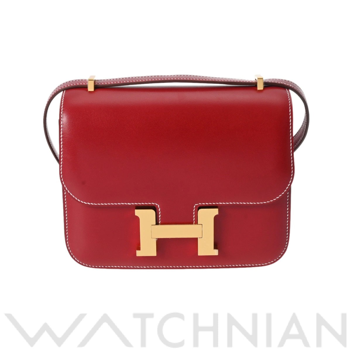 エルメス コンスタンス ミニ 18 ルージュ系 ボックスカーフ レディース バッグ 【未使用】【bag】
