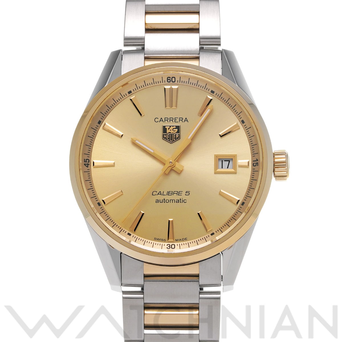 タグ ホイヤー カレラ キャリバー5 WAR215A.BD0783 シャンパン メンズ 時計 【中古】【wristwatch】