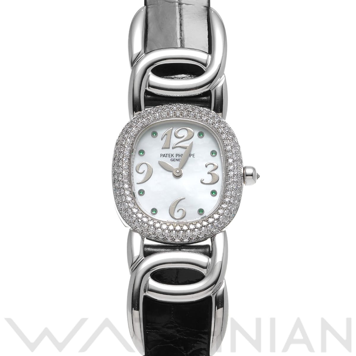 パテック フィリップ ゴールデンエリプス 4831G ホワイトシェル/サファイア レディース 時計 【中古】【wristwatch】