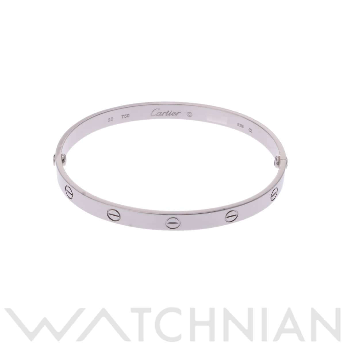 カルティエ ラブブレスレット #20 旧型 シルバー K18ホワイトゴールド WG レディース ジュエリー 【中古】【jewelry】