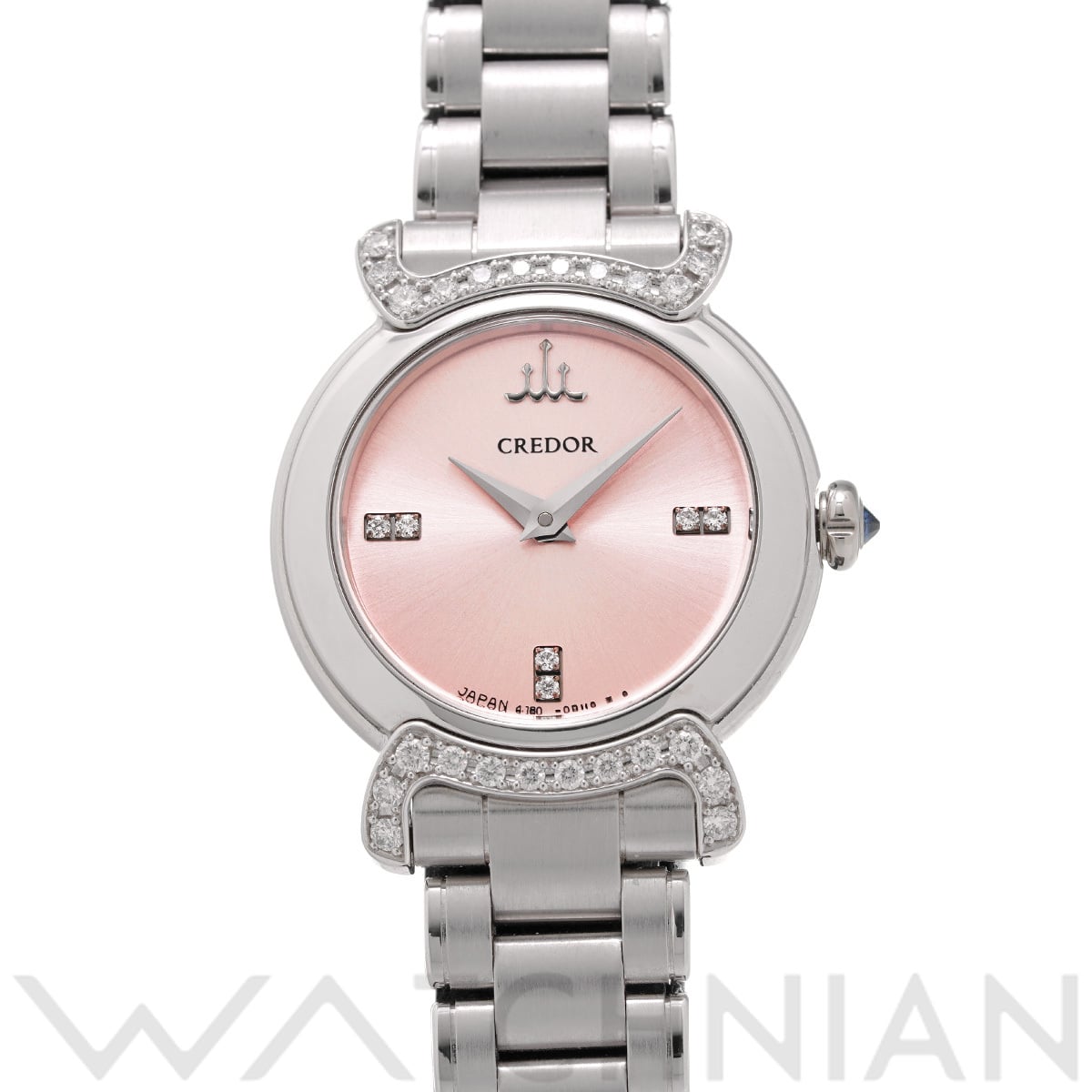 セイコー クレドール ラグジュアリーリネアルクス GTAW963 ピンク/ダイヤモンド レディース 時計 【中古】【wristwatch】