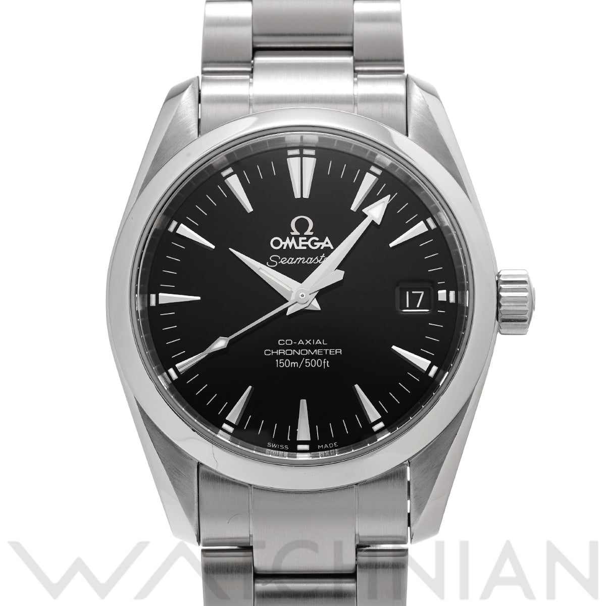 オメガ シーマスター アクアテラ コーアクシャル ミッドサイズ 2504.50 ブラック メンズ 時計 【中古】【wristwatch】