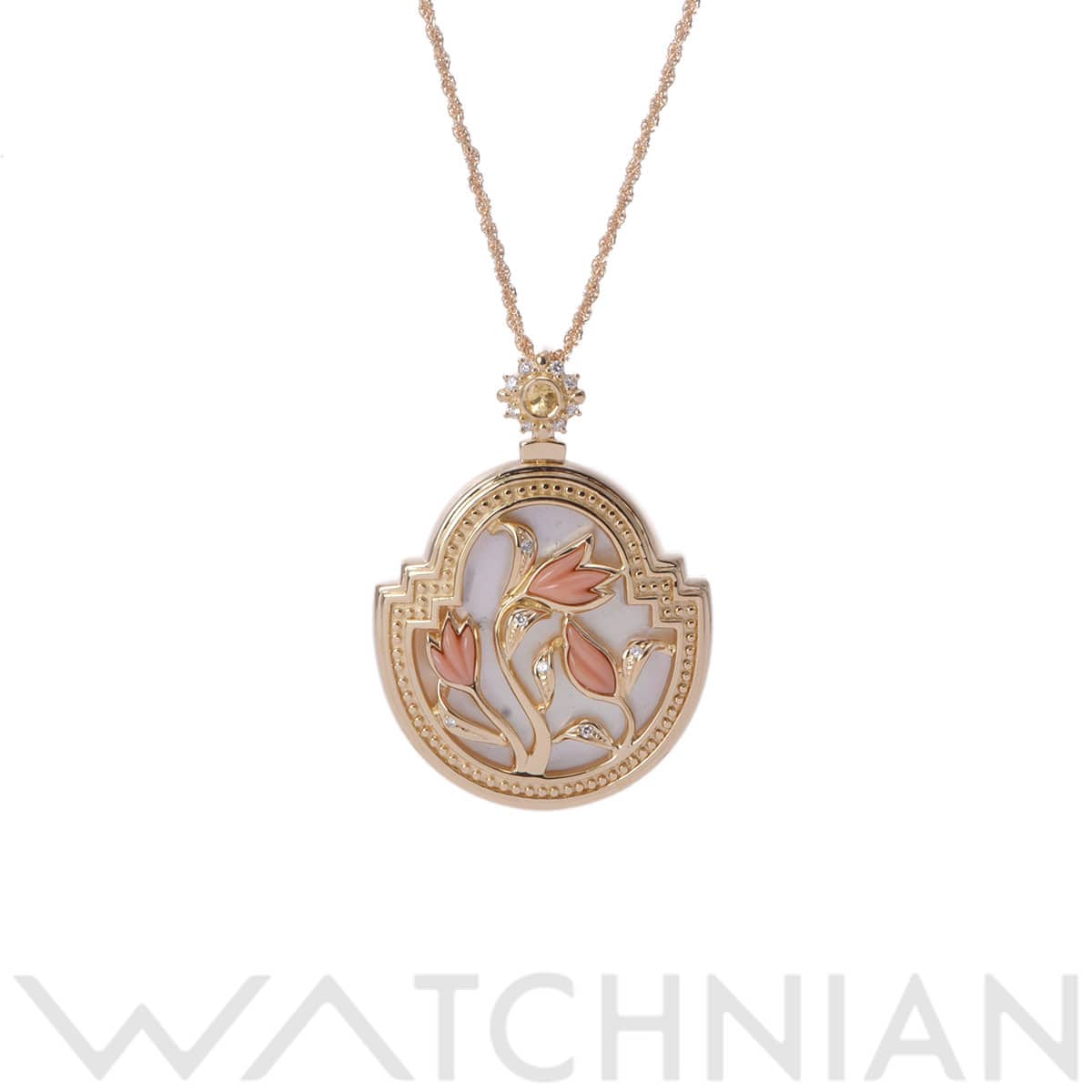 ノーブランド Christian Bernard フラワーネックレス ゴールド K18イエローゴールド YG レディース ジュエリー 【中古】【jewelry】