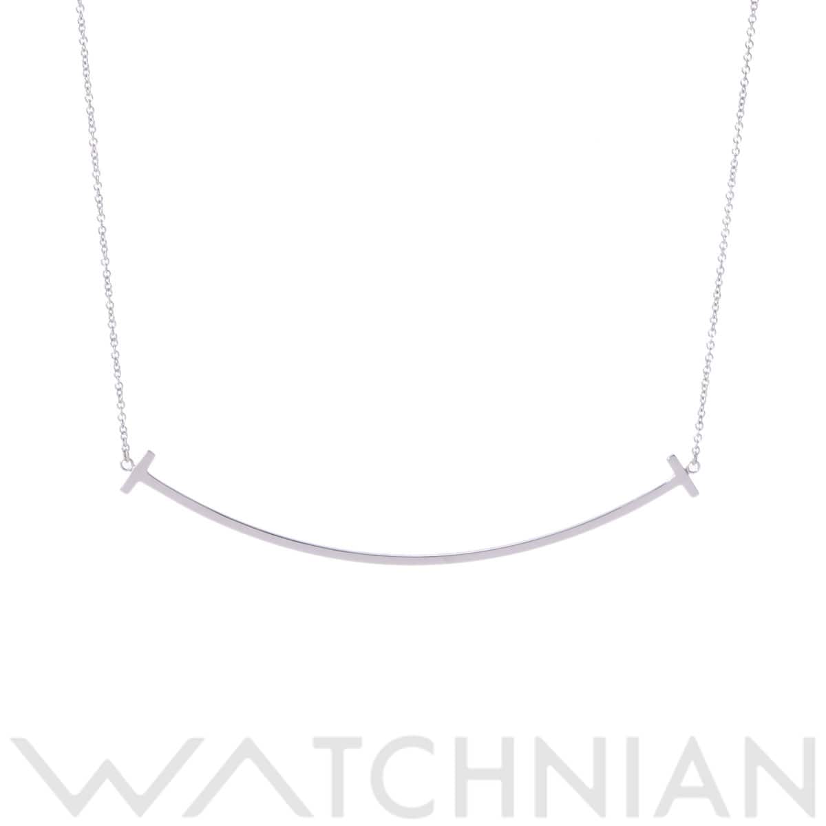 ティファニー Tスマイル ネックレス ラージ シルバー K18ホワイトゴールド WG レディース ジュエリー 【中古】【jewelry】
