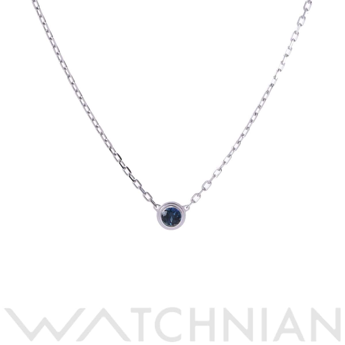 カルティエ サフィールレジェ ネックレス シルバー K18ホワイトゴールド WG レディース ジュエリー 【中古】【jewelry】