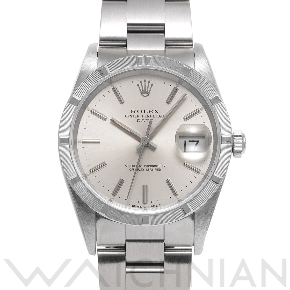 ロレックス オイスターパーペチュアル デイト 15210 シルバー メンズ 時計 【中古】【wristwatch】