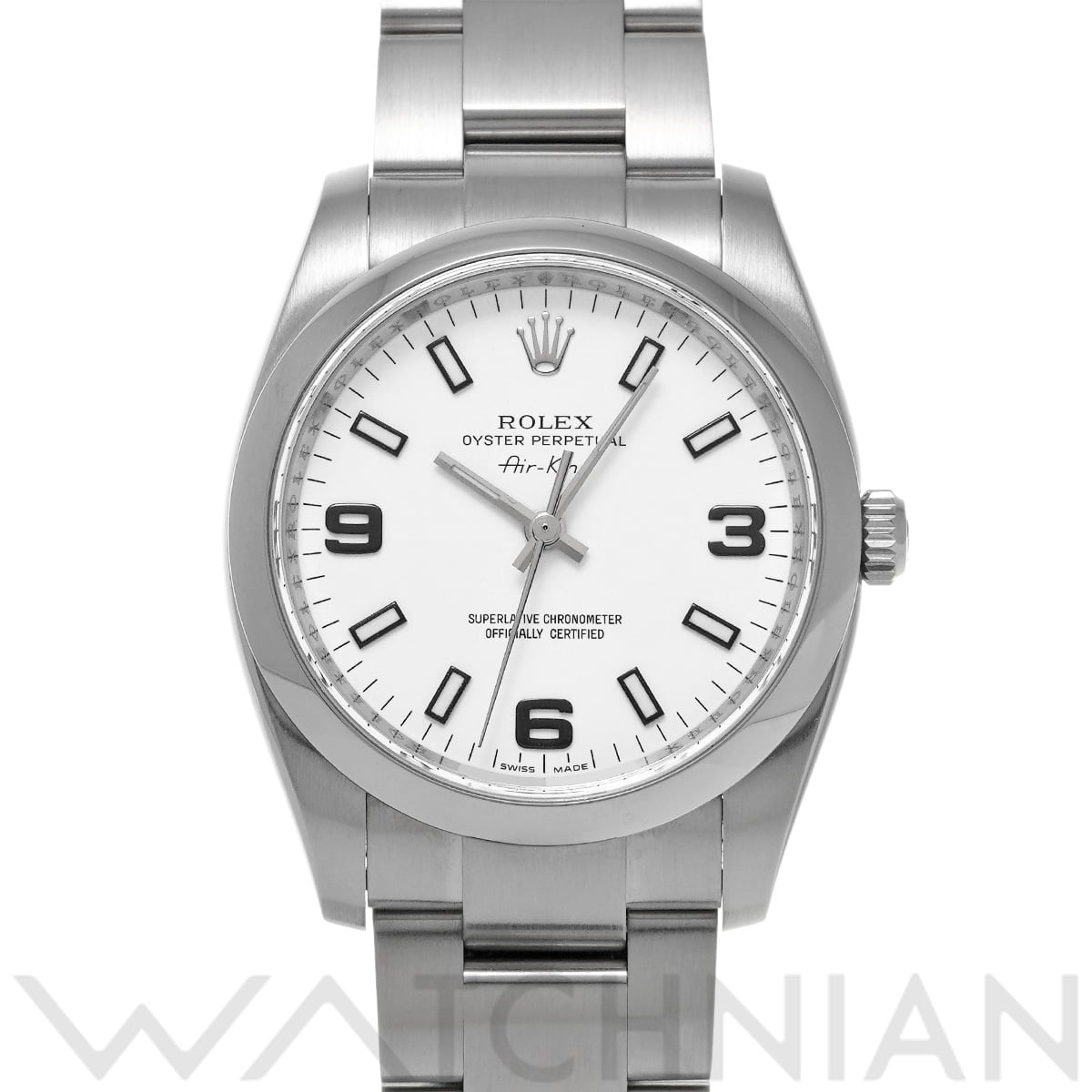 ロレックス エアキング 114200 ホワイト メンズ 時計 【中古】【wristwatch】