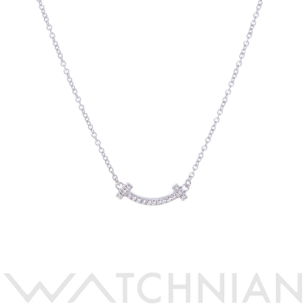 ティファニー Tスマイル ネックレス ミニ シルバー K18ホワイトゴールド WG レディース ジュエリー 【中古】【jewelry】
