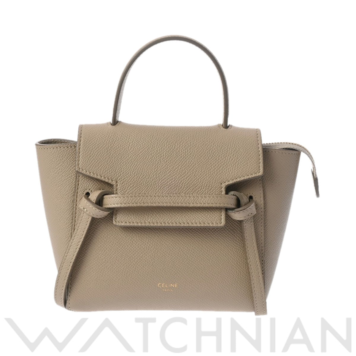 セリーヌ ベルトバッグ ナノ 2WAY ベージュ系 189003ZVA グレインドカーフスキン レディース バッグ 【中古】【bag】