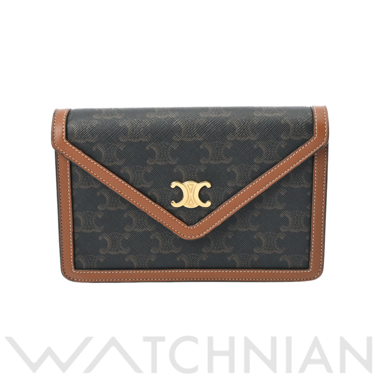 セリーヌ チェーンウォレット タン 10I822DS9.04LU トリオンフキャンバス/レザー レディース バッグ 【中古】【bag】