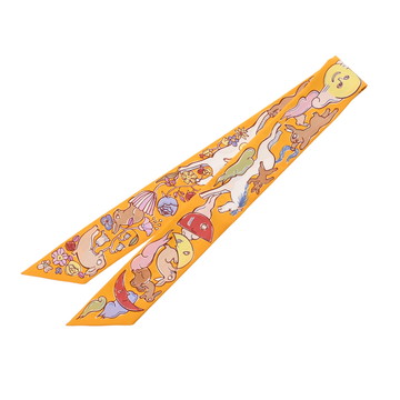 エルメス ツイリー MILLE ET UN LAPINS オレンジ 064007S シルク100％ レディース 【新品】【other】