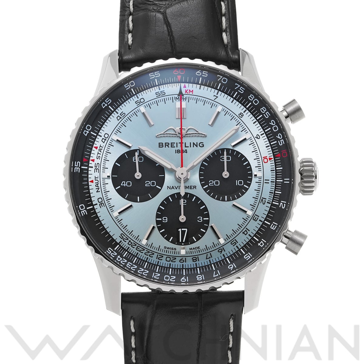 ブライトリング ナビタイマー B01 クロノグラフ 43 AB0138241C1A1 アイスブルー/ブラック メンズ 時計 【中古】【wristwatch】