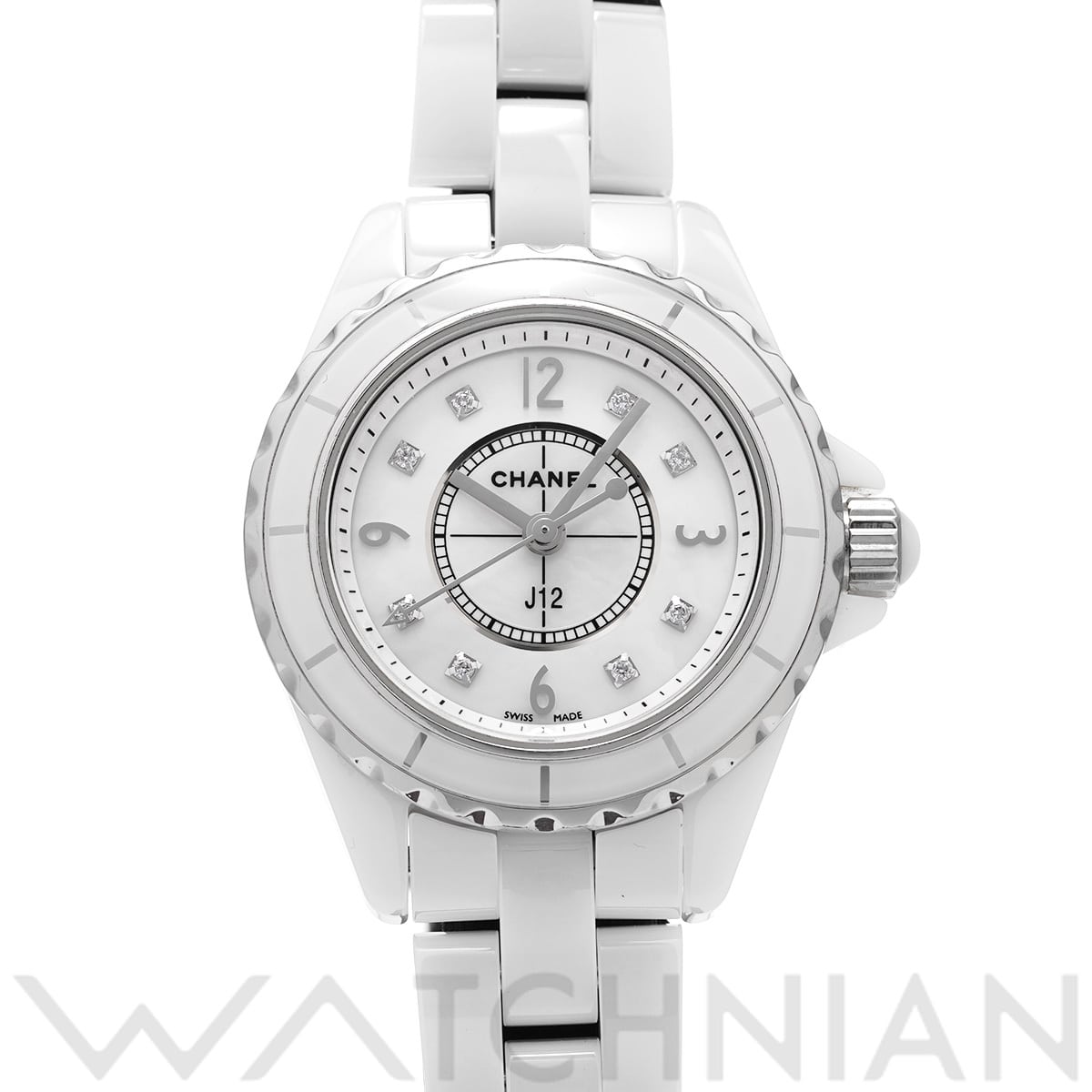 シャネル J12 29MM H2570 ホワイトシェル/ダイヤモンド レディース 時計 【中古】【wristwatch】