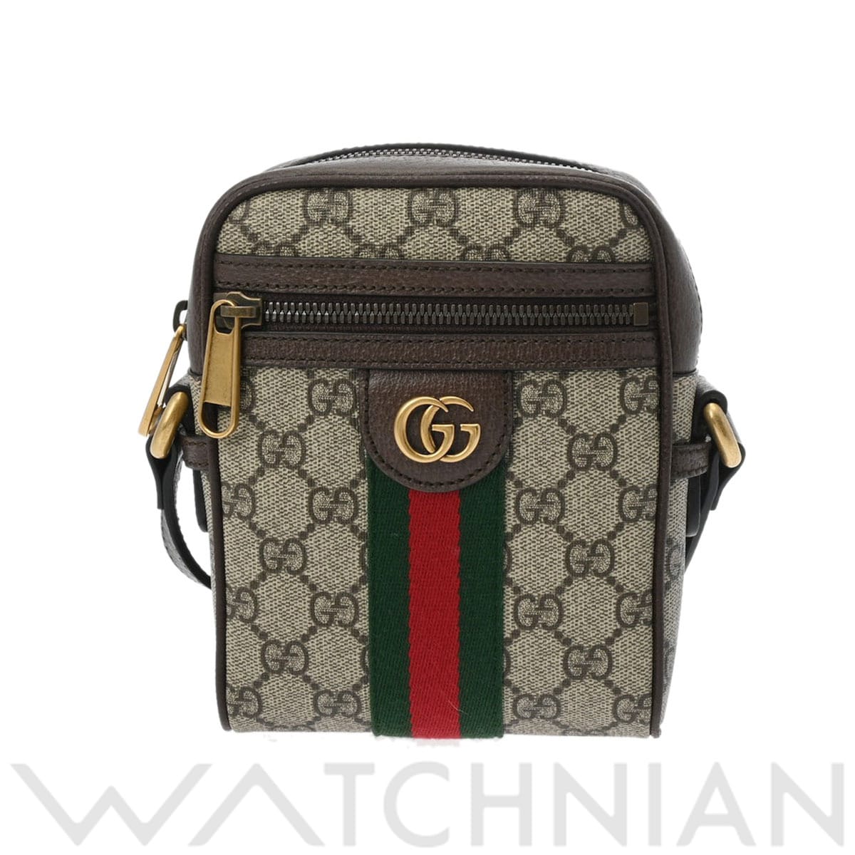 グッチ GGショルダーバッグ ベージュ/エボニー 598127 レザー/GGスプリームキャンバス レディース バッグ 【中古】【bag】