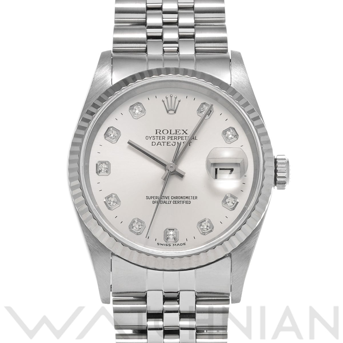 ロレックス デイトジャスト 16234G シルバー/ダイヤモンド メンズ 時計 【中古】【wristwatch】