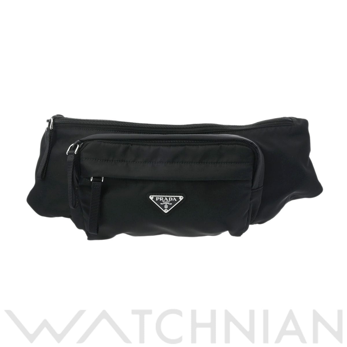 プラダ 黒/シルバー金具 2VL005 ナイロン ユニセックス バッグ 【中古】【bag】