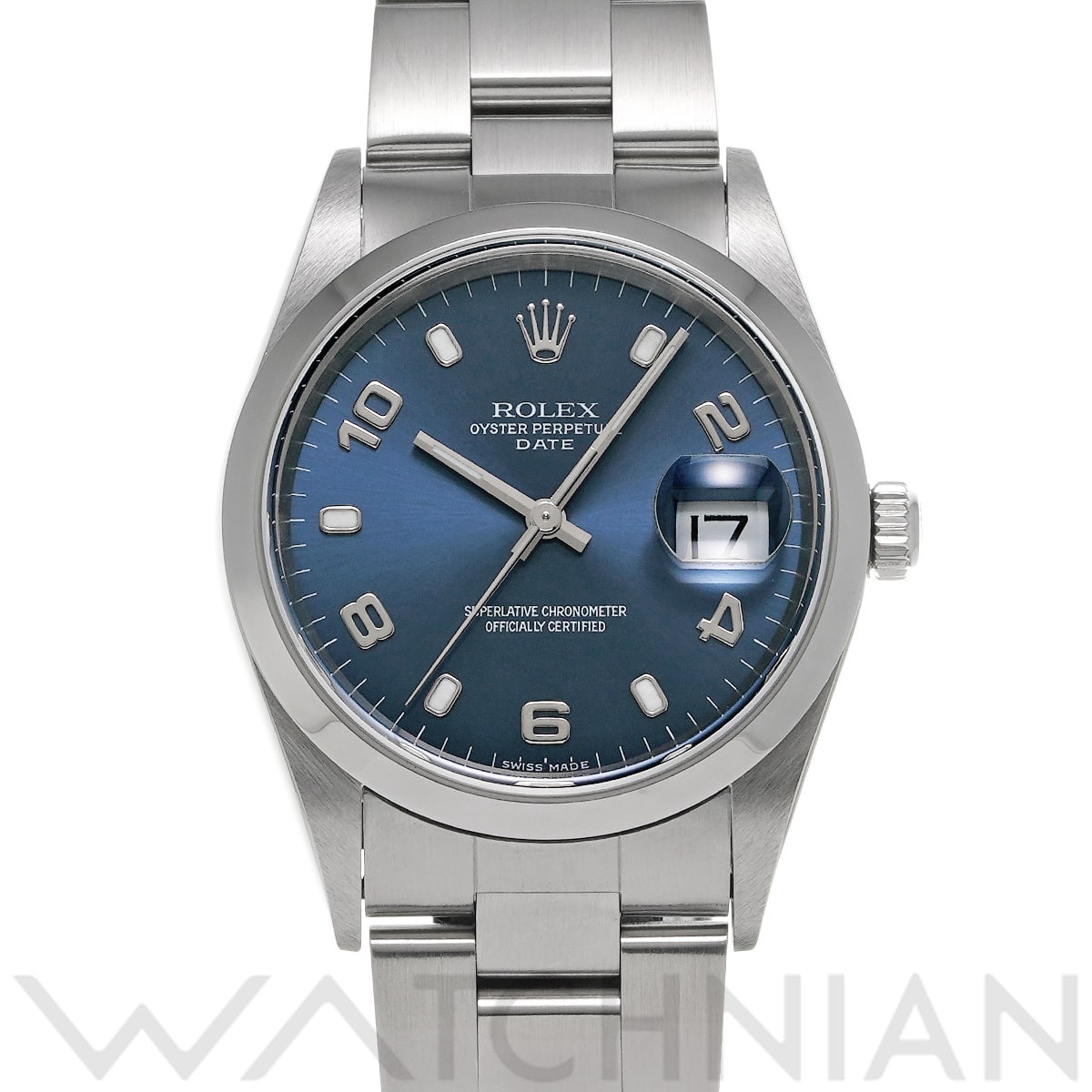 ロレックス オイスターパーペチュアル デイト 15200 ブルー メンズ 時計 【中古】【wristwatch】