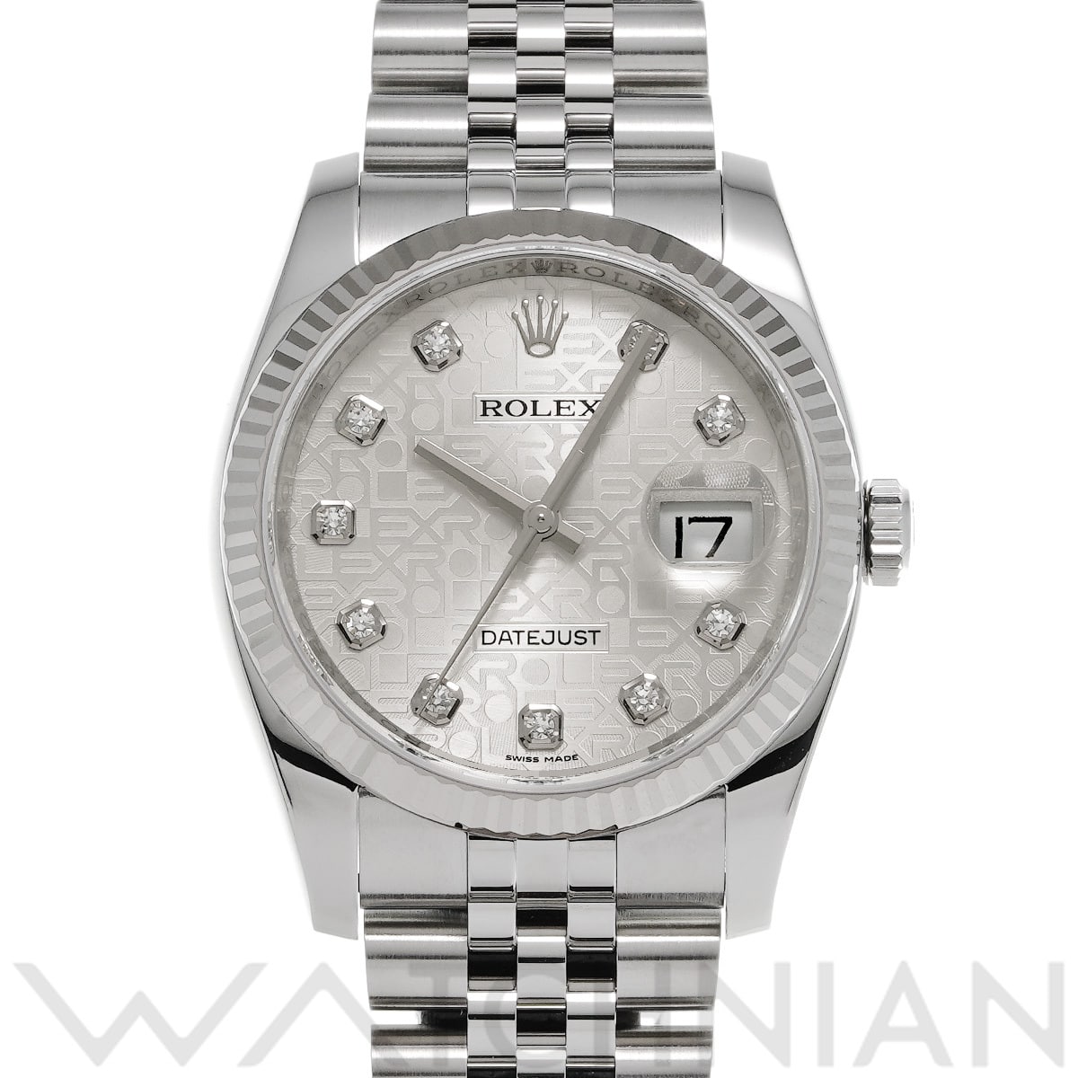 ロレックス デイトジャスト 36 116234G シルバーコンピュータ/ダイヤモンド メンズ 時計 【中古】【wristwatch】