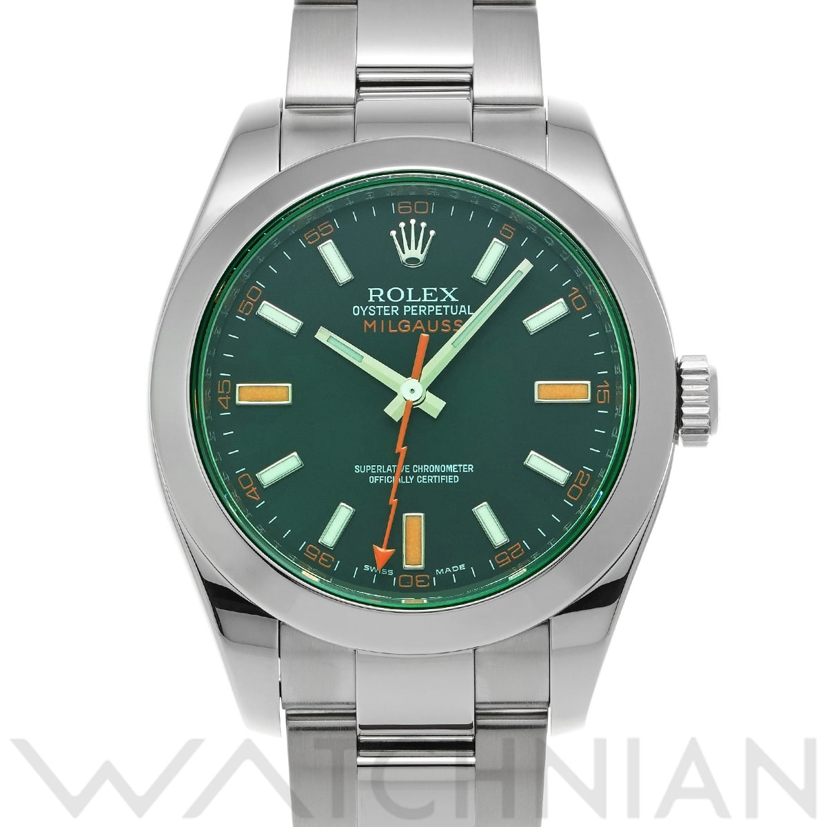 ロレックス ミルガウス 116400GV インテンスブラック メンズ 時計 【中古】【wristwatch】