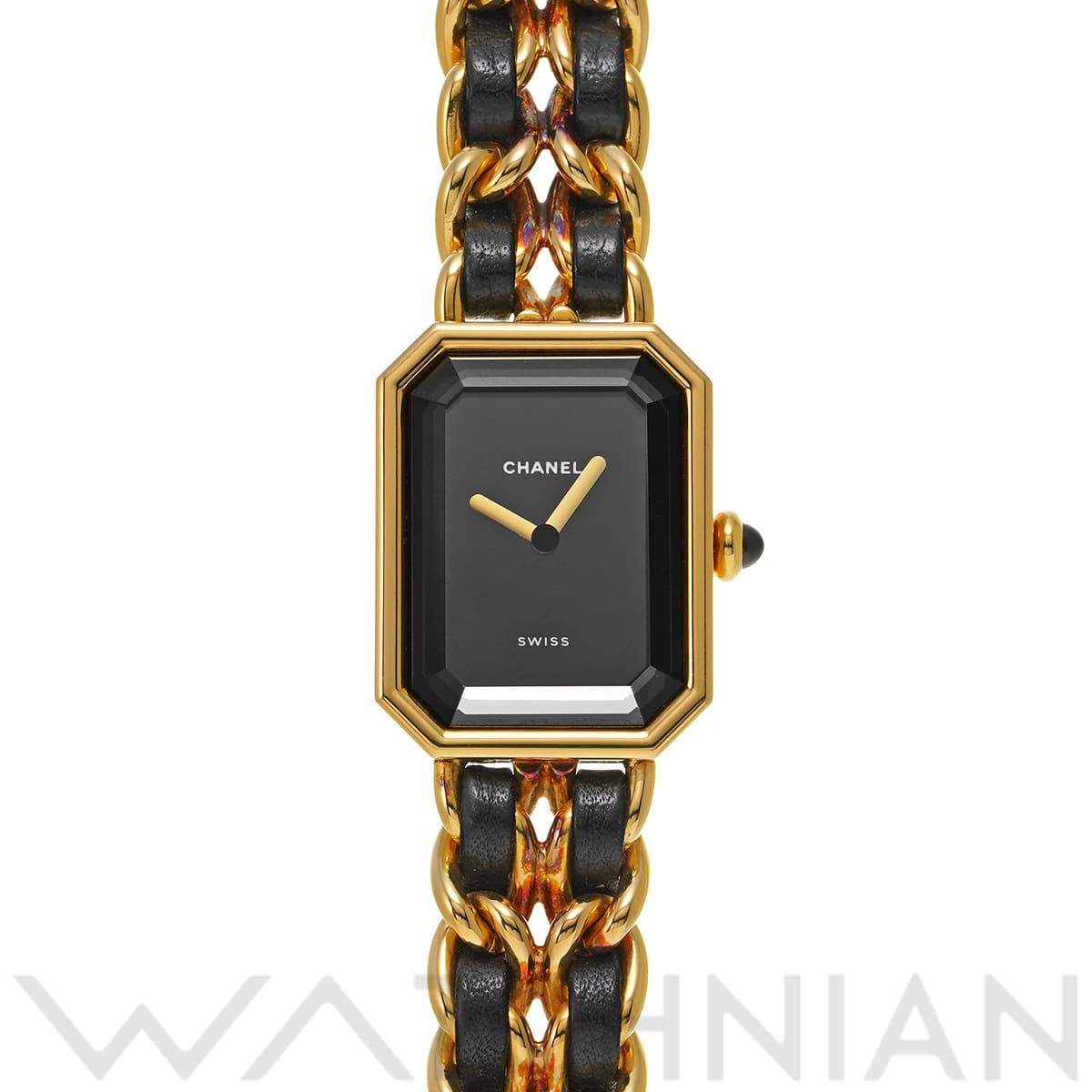 シャネル プルミエール M H0001 ブラック レディース 時計 【中古】【wristwatch】