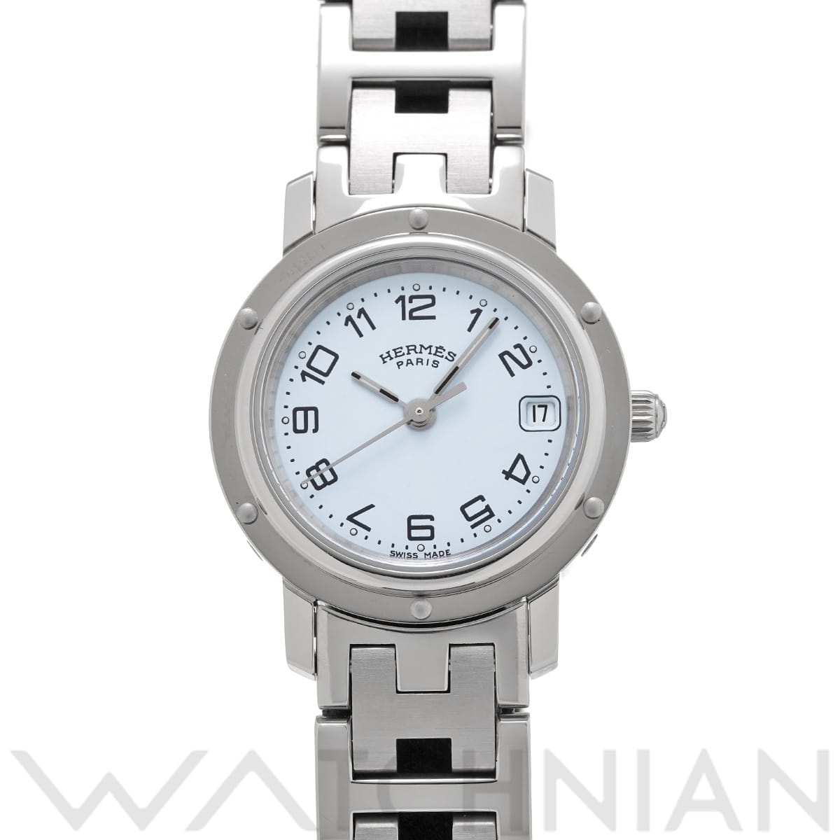 エルメス クリッパー CL4.210 ライトブルー レディース 時計 【中古】【wristwatch】