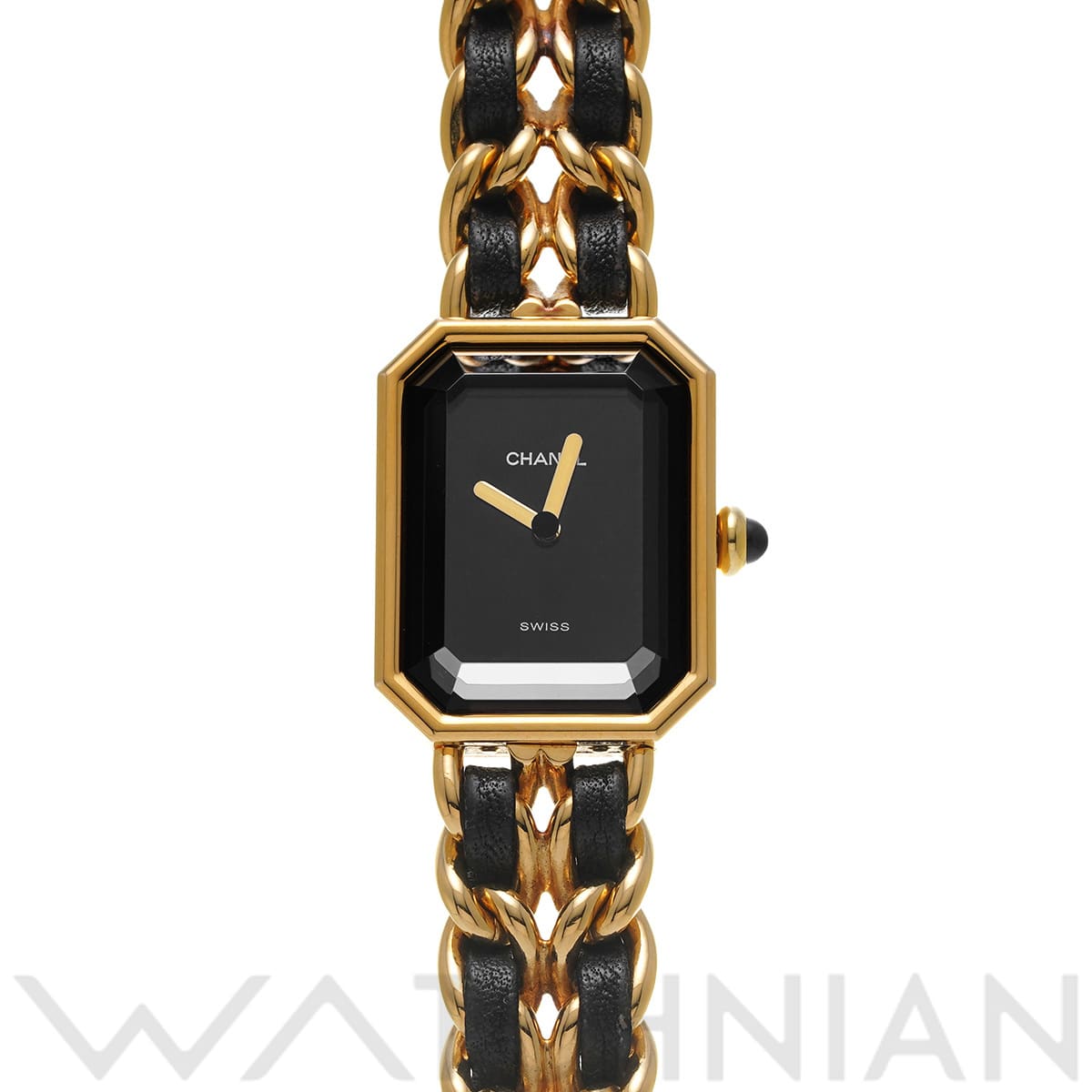 シャネル プルミエール M H0001 ブラック レディース 時計 【中古】【wristwatch】