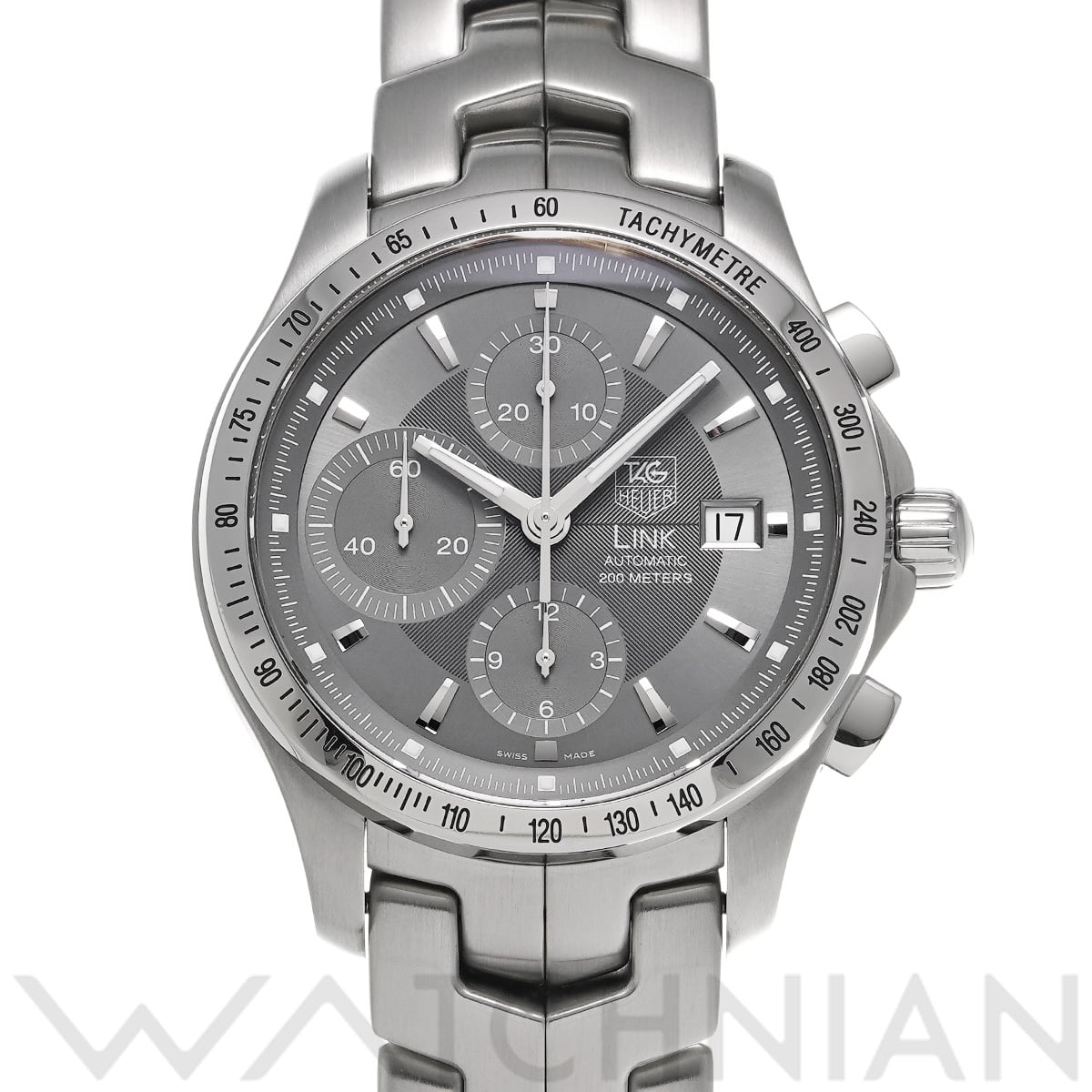 タグ ホイヤー リンク クロノグラフ CJF2115.BA0594 グレー メンズ 時計 【中古】【wristwatch】