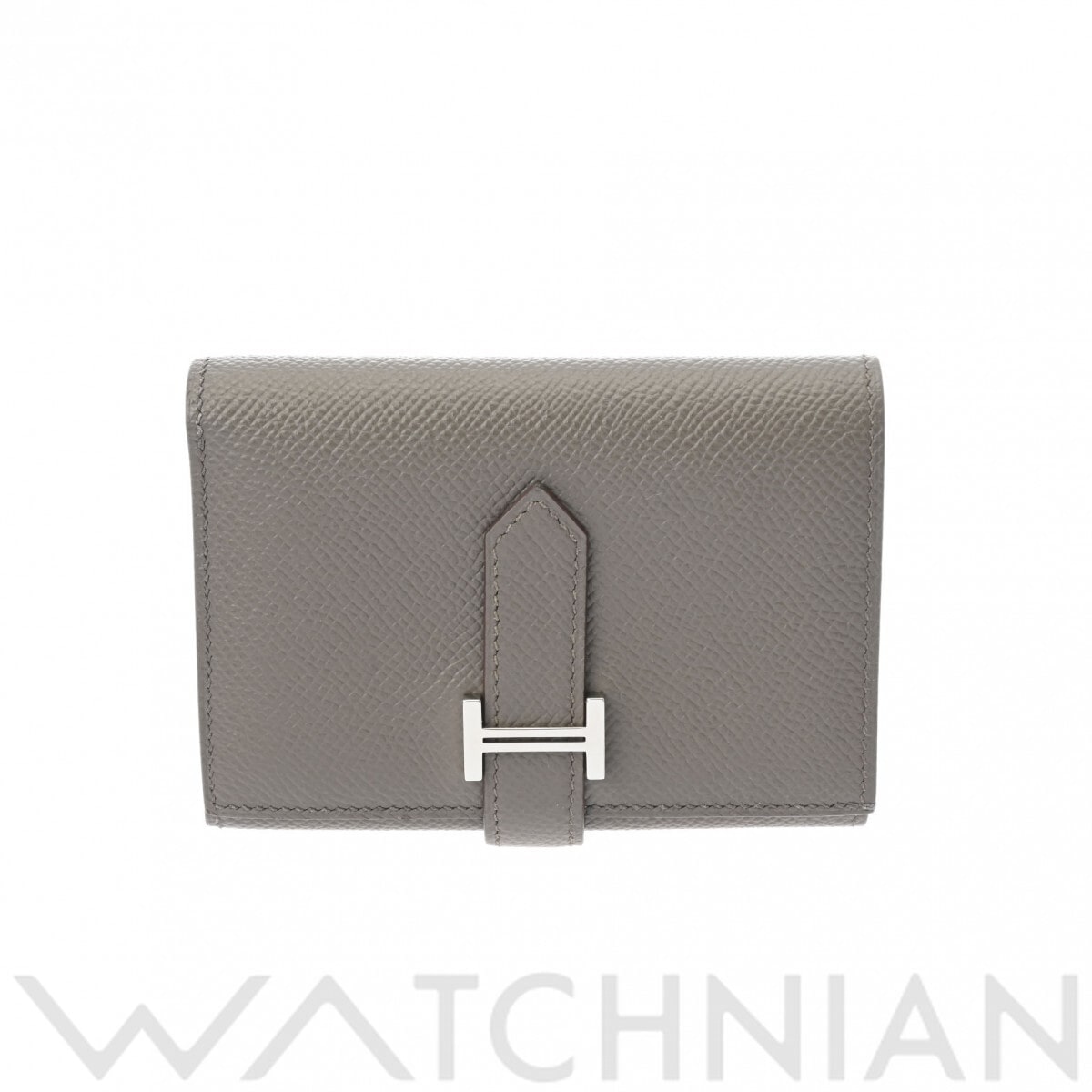 エルメス ベアン コンビネ エタン/パラジウム金具 ヴォーエプソン レディース 財布 【中古】【purse】